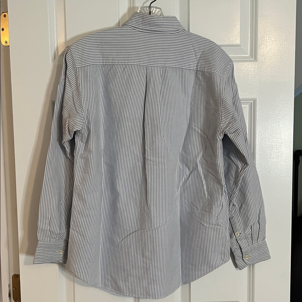 Ralph Lauren Boy’s Blue & White Striped Button Down Shirt, Size 16 - Picture 3 of 6